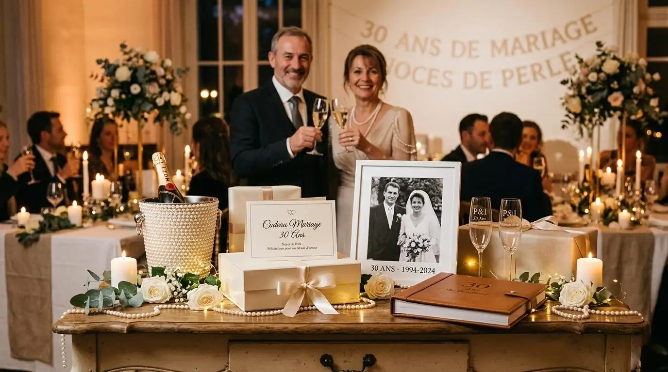 Cadeau mariage 30 ans noces de perle — idée originale et cadeau collectif 2026